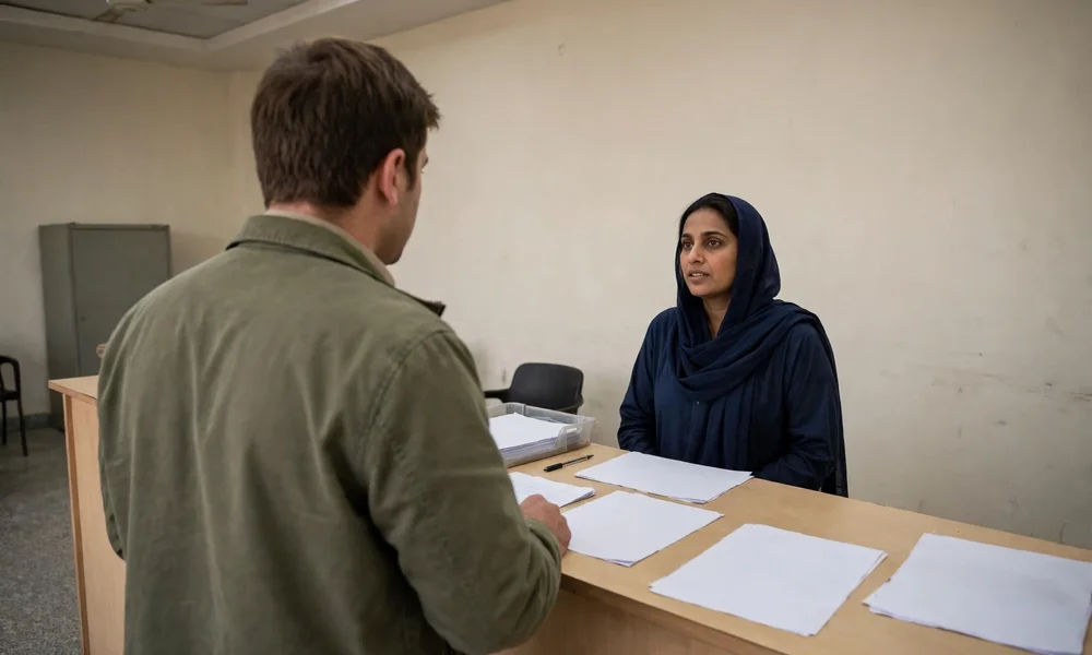 Reporting a lost number plate and applying at the MRA office in Punjab