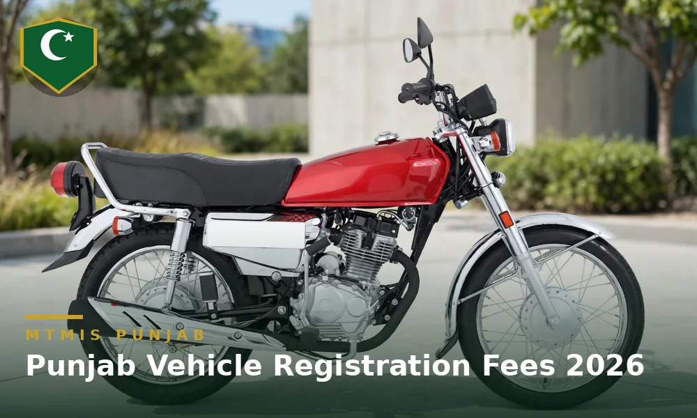 Punjab vehicle registration fees in 2026: cars, motorcycles and commercial vehicles