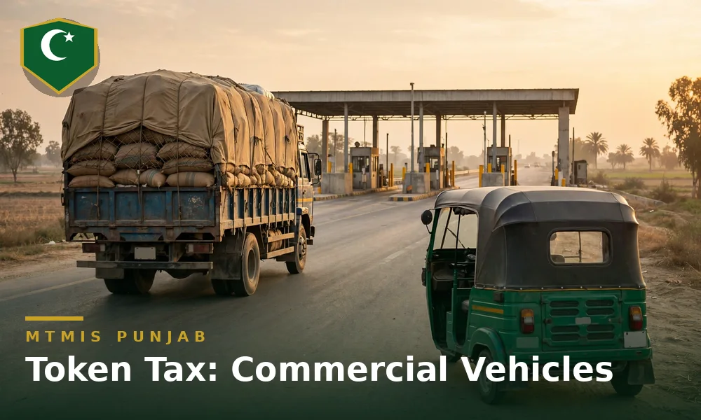 Token tax for commercial vehicles, rickshaws and tractors in Punjab